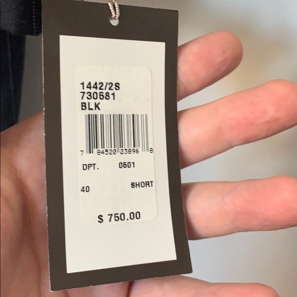 NWT!! Joseph Abboud black pinstripe suit coat 40S - Picture 3 of 8